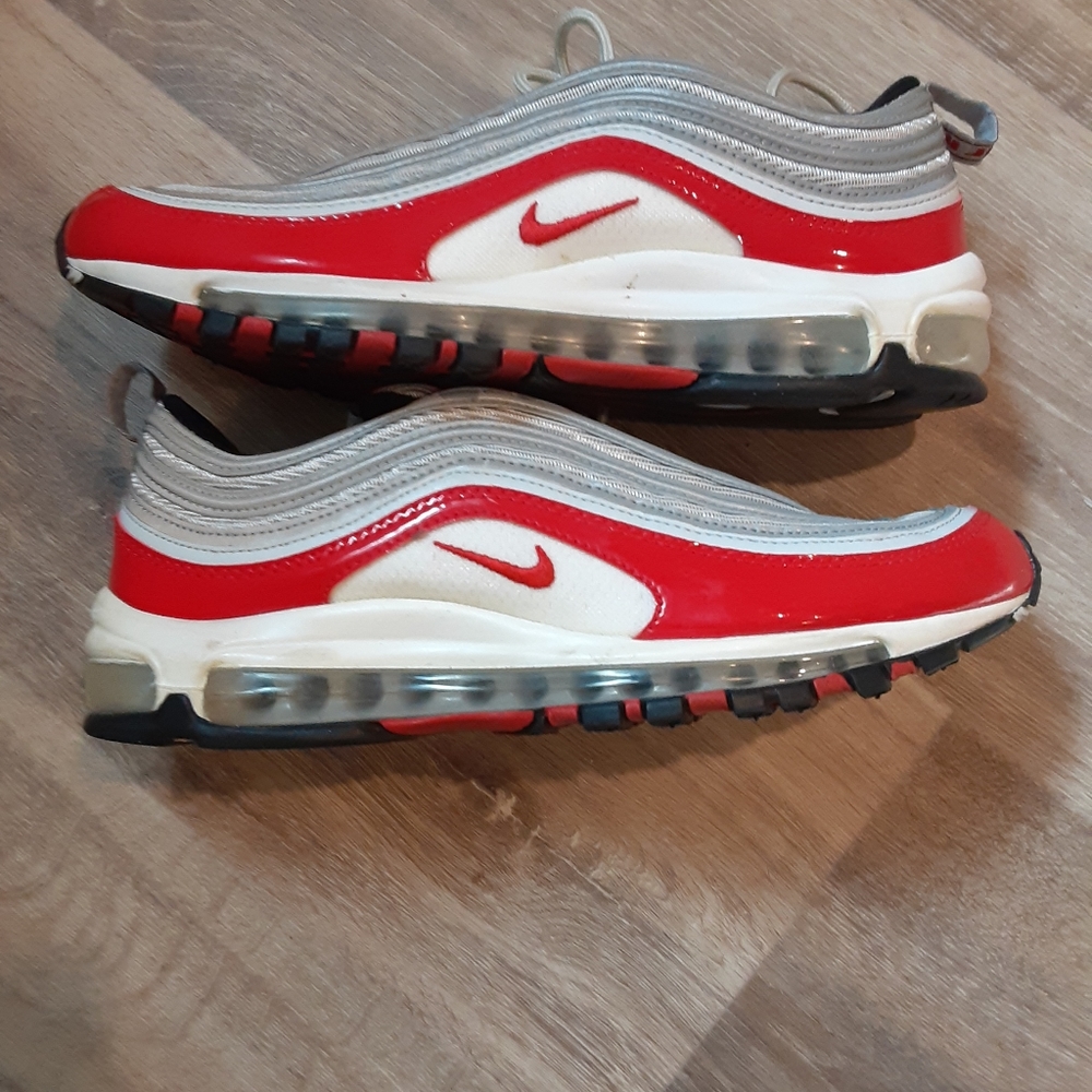 !ONE SHOE MISSING SOLE! Nike Air Max 97 University Red 921826-009 Men's Size 10